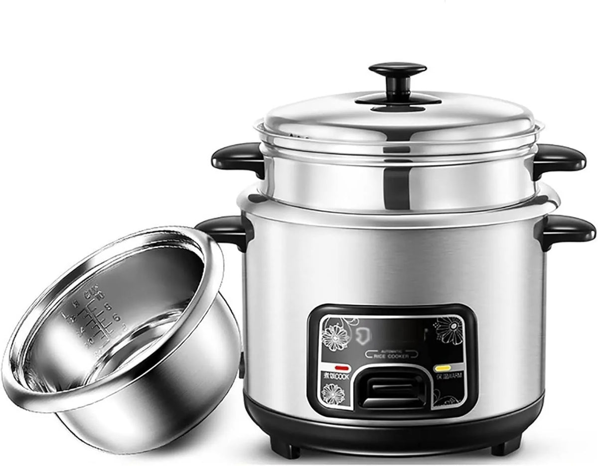 ViaForest ryżowar, INOX 304 2 / 3 / 4 / 5 l kuchenka, Cup, Elektryczny piec ryżowy, 5 l, 2 l, para, Stal nierdzewna, dla 1 - 7 osób 2/3/4/5 l