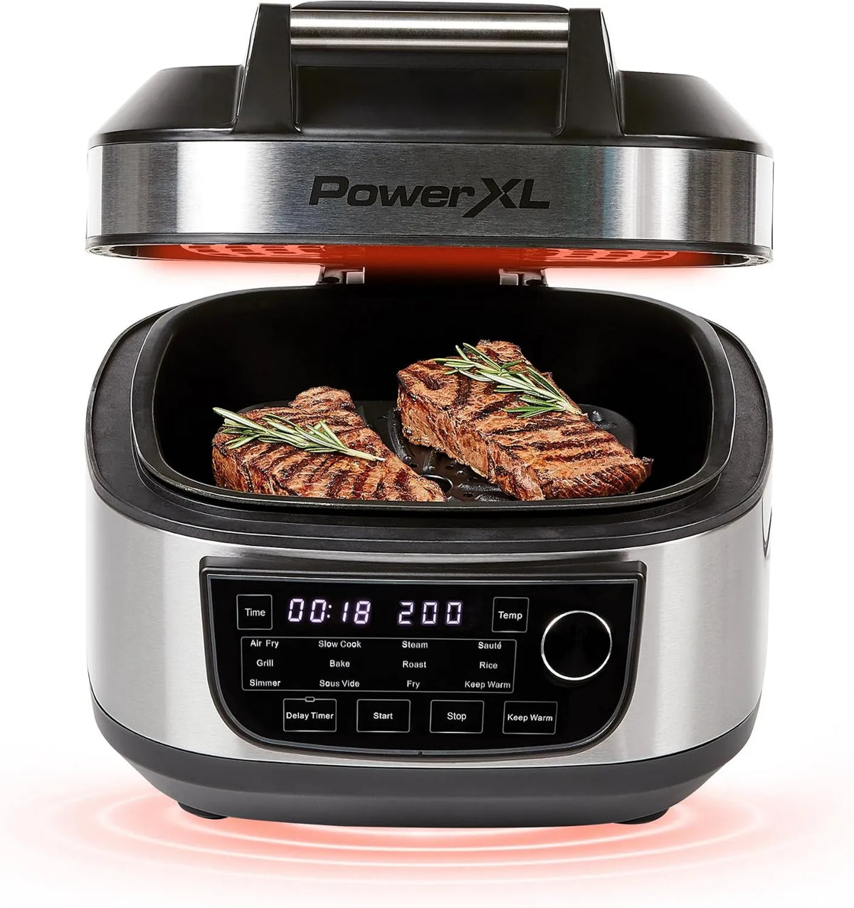 PowerXL frytkownica beztłuszczowa, Zmywarka, grill, Réchaud 12 w 1 z funkcją Air frytkownica, smażenie i jako grill elektryczny
