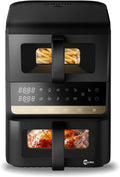 CULINIX frytkownica beztłuszczowa, 10- in-1, 10 l, czarna, oszczędność oleju 80%, SYNC i duAL 10-in-1