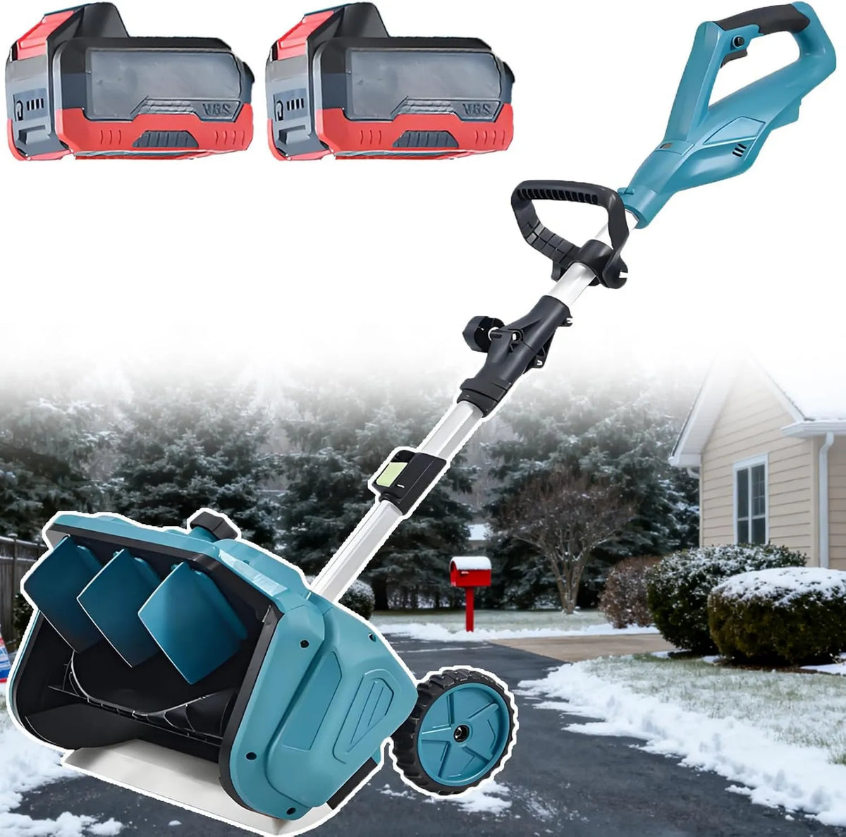 ErShangMao, 2 bateria do wszystkich, bez miotły, do profesjonalnego Snowshoe elektryczny, 1000 W, 20 Cm głębokość, Pojedyncza Ręka, bez 2batteries
