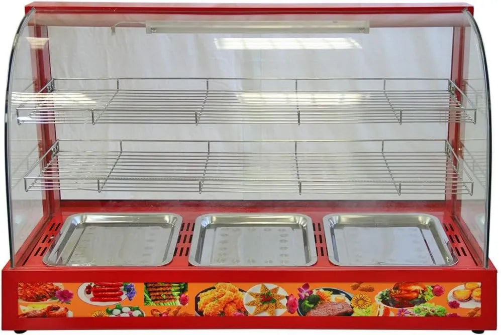 KuKoo, Płyta grzewcza w formie bufetu, 90 cm, 1200 W, ciasto, stal nierdzewna, czerwona, mieszkanie z witrażem, ogrzewacz 90 cm w stali nierdzewnej czerwony 2 poziomów