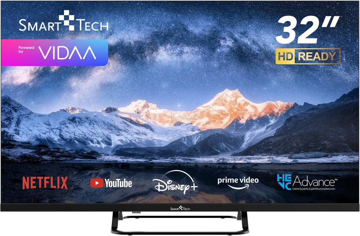 Smart Tech, 32HV02 V Smart TV, 32 cali, TV, potrójny tuner DVB- T2, S2, Bluetooth, 2026, LED TV DVB-T2
