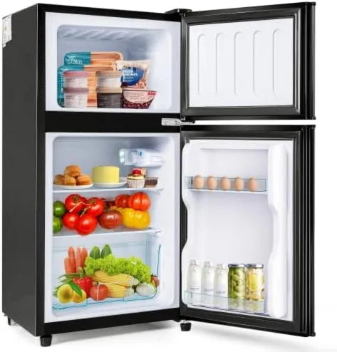 Merax minilodówka, Zamrażarka, 60 l, klasa energetyczna D, 2 strefy temperaturowe, 38 l komora lodówek, 7 poziomów temperatury, Lodówka