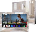 SYLVOX, Google 1080P 500nits Smart TV, 24 cali, 12 V, TV, built- in, IP65, DVB- T / S2 Vocal Remote sterowanie, T2 dla łazienek, 24 ' DVB-T/S2
