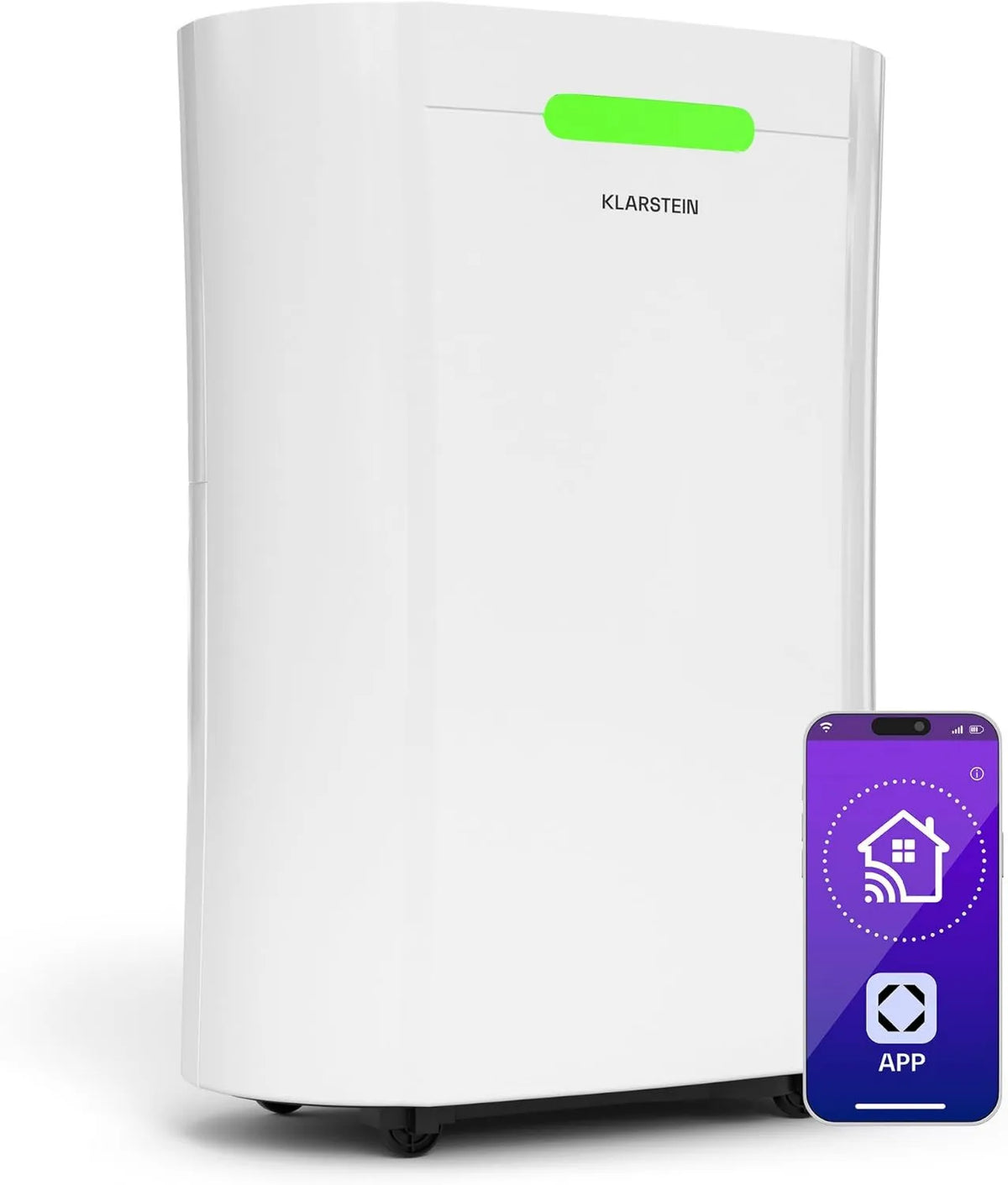 Klarstein osuszacz powietrza, 2,5 l, 39 dB, 18 m², timer, sterowanie WiFi, AeroDry Smart osuszacz powietrza, aplikacja/Alexa, filtr węglowy