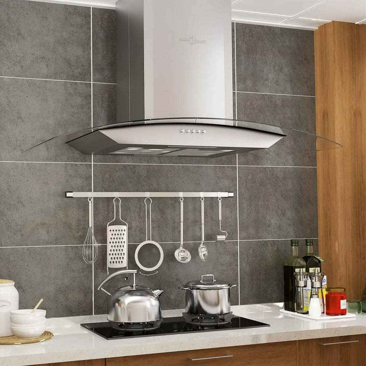 Homgoday okap kuchenny, 90 cm, 756 m3 / h, zewnątrz, instalacja ścienna, dekoracja salonu, stal nierdzewna, Meble do wnętrz m3/h