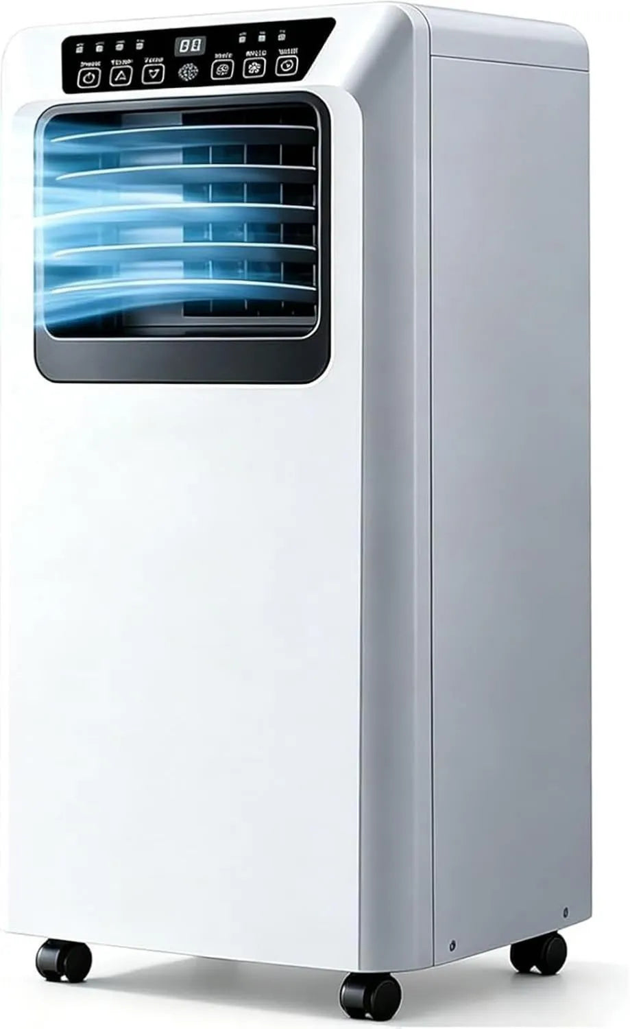 LGBBTI klimatyzator przenośny, Klimatyzator BTU 3 -in-1, klasa energii E, zegar, cichy, chłodzenie części do 25 m², 24- godzinny zegar i zestaw okien Wliczone, 9000 3 w 1