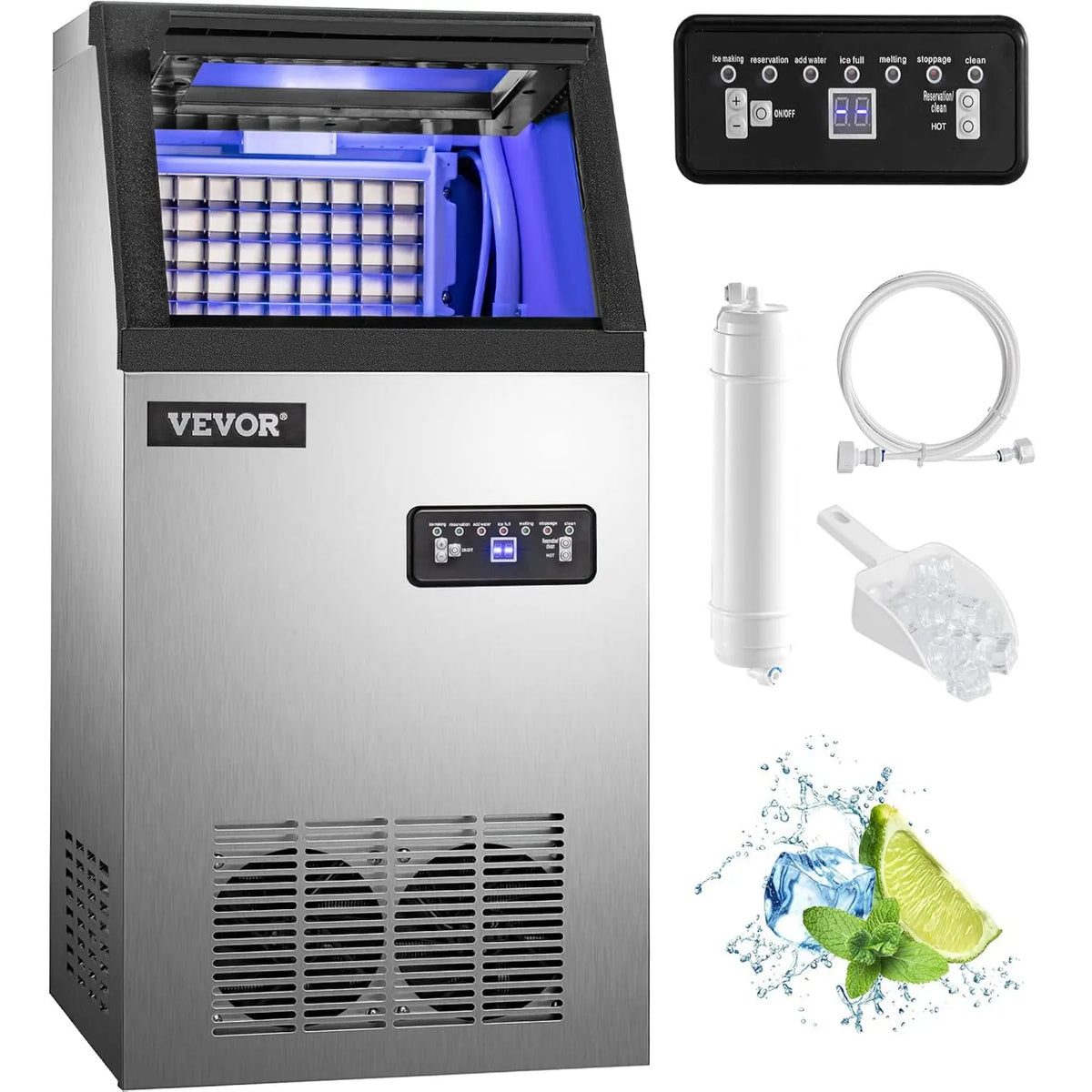 VEVOR, Icemaker, 220 V, Profesjonalny, Restauracja, Bary