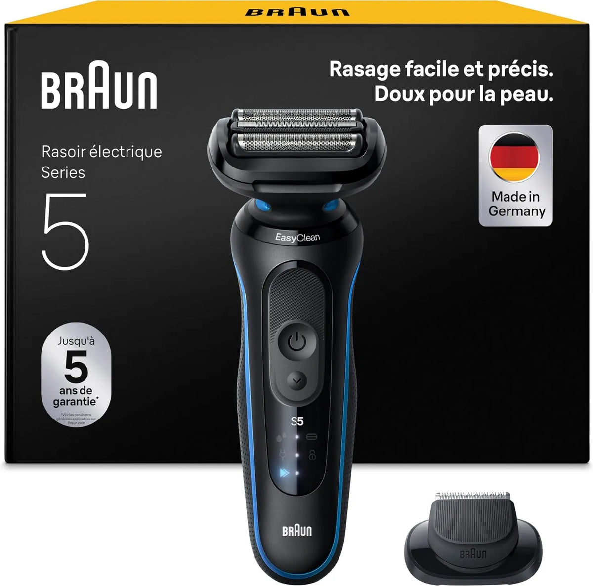 Braun, Series 5 52-B1200SI Golarka, niebieski, Mężczyzna Elektryczne Golenie