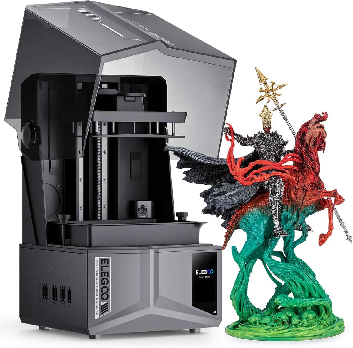 12K drukarka, 150 mm, 220 x 122,88 x 218,88, sterowanie WiFi, praca automatyczna, ELEGOO Saturn 4 Ultra drukarka 3D z żywicy MSLA, druk klastrowy WiFi