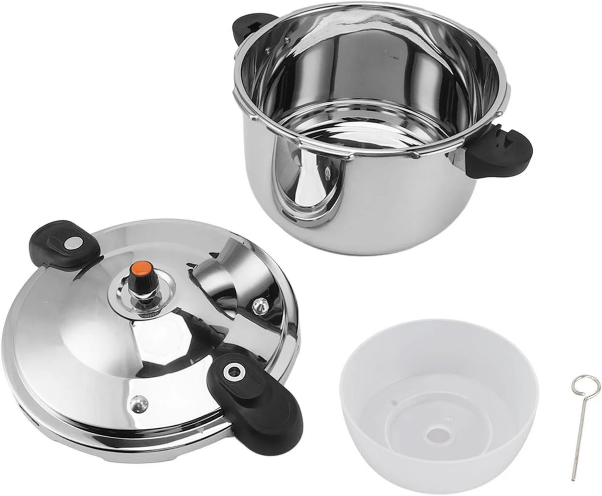 Multicooker, 80 kPA, HEEPDD Szybkowar ze Stali Nierdzewnej, Podwójny Uchwyt, pojemność 16 L dla 2-3 Członków, Indukcyjny Sprzęt Gospodarstwa Domowego