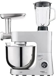 MINHUIJIHUI robot kuchenny, Akcesoria do urządzeń, 6 l, 1500 W, profesjonalne, 6 prędkości do użytku komercyjnego i domowego, 3 w 1 mieszalnik Profesjonalny