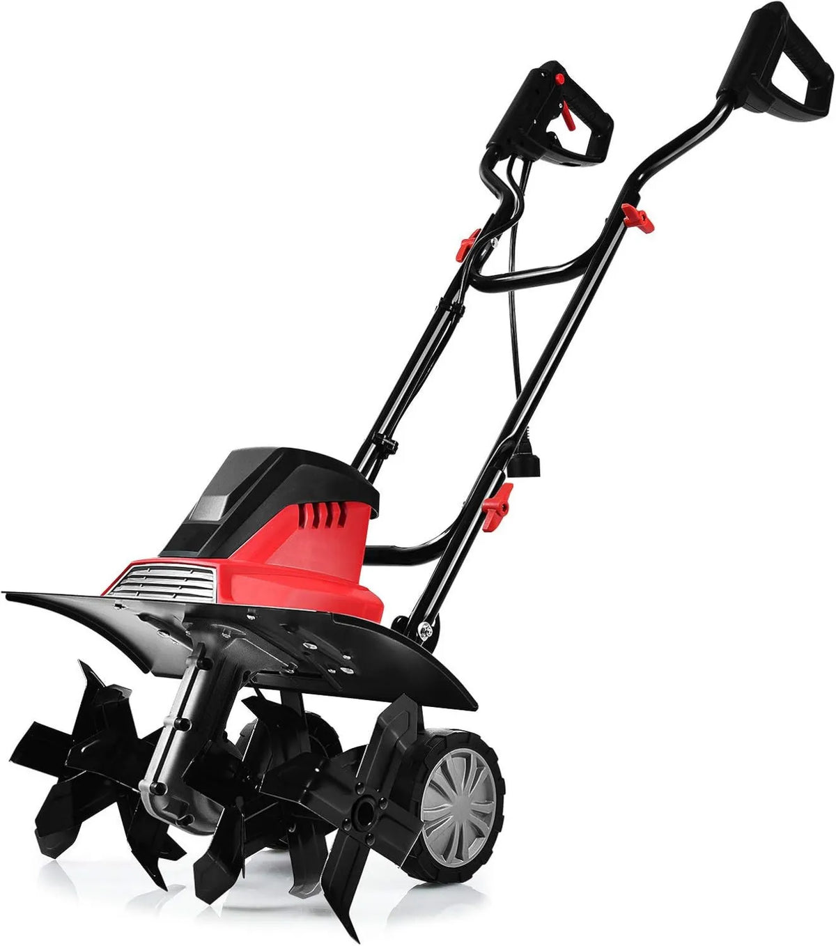 GOPLUS Elektryczna rozdrabniarka ziemna, 1500 W, 220 mm, 430 mm, z 6 ostrzami do siekania, głębokość robocza 220 mm, szerokość robocza 430 mm