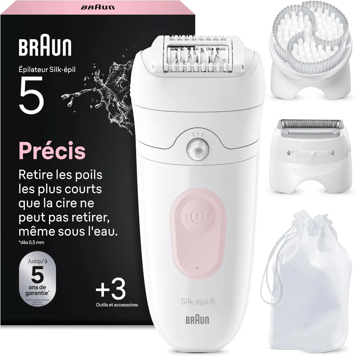 Braun, Biała i płonąca róża, 5- 060, Pilator elektryczny Silk Epil 5 Kobieta