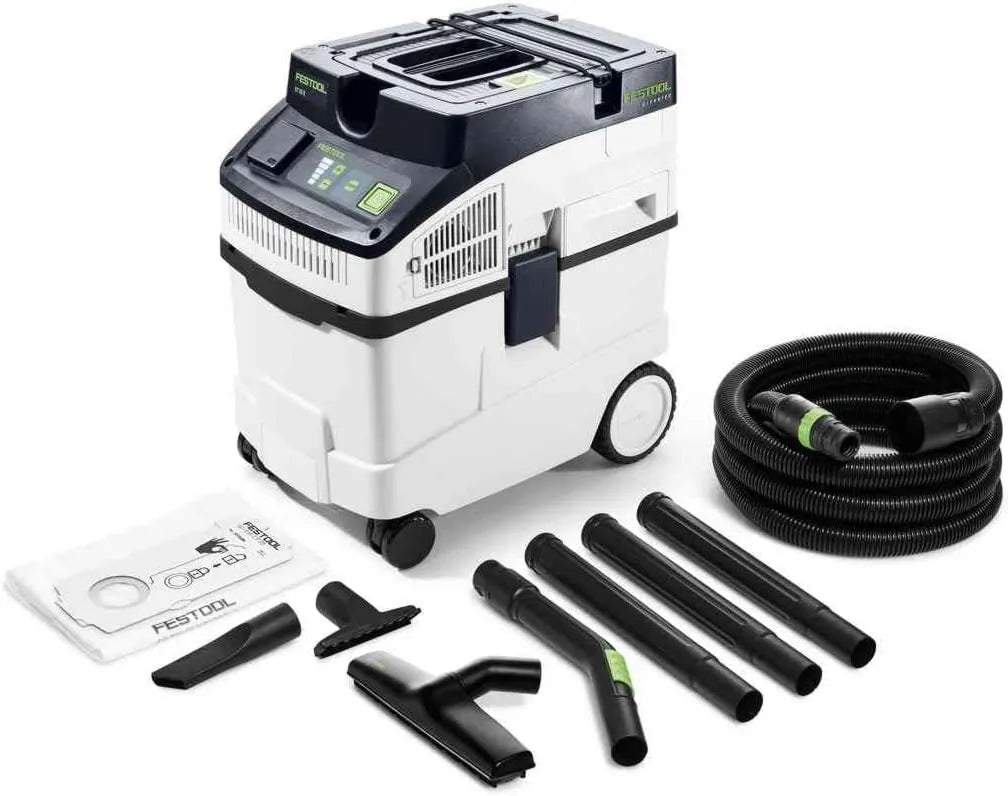 Festool, Odkurzacz CT 25, 25 l, 2200 W, klasa energetyczna E, natężenie przepływu 3700 l / min, gniazdo narzędziowe 2200 W, kabel 5 m