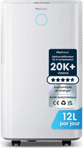 Pro Breeze osuszacz powietrza, Denawilżecz, 12 l, minutnik, tryb nocny i czasowy 24 godziny, dzień z automatycznym czujnikiem wilgoci, suszenie liniowe, ciągła odwadnianie