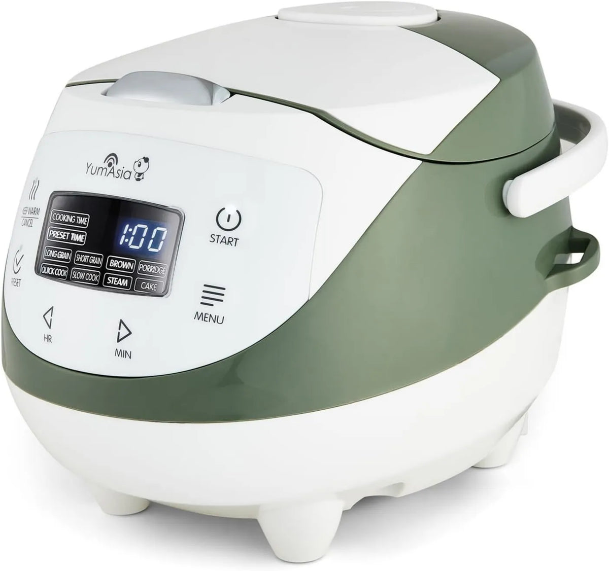 YUM-EN06 multicooker, 240 V, 50 Hz, 4 funkcje gotowania ryżu, 4 funkcje multischooker, Biały i szałwiowy zielony