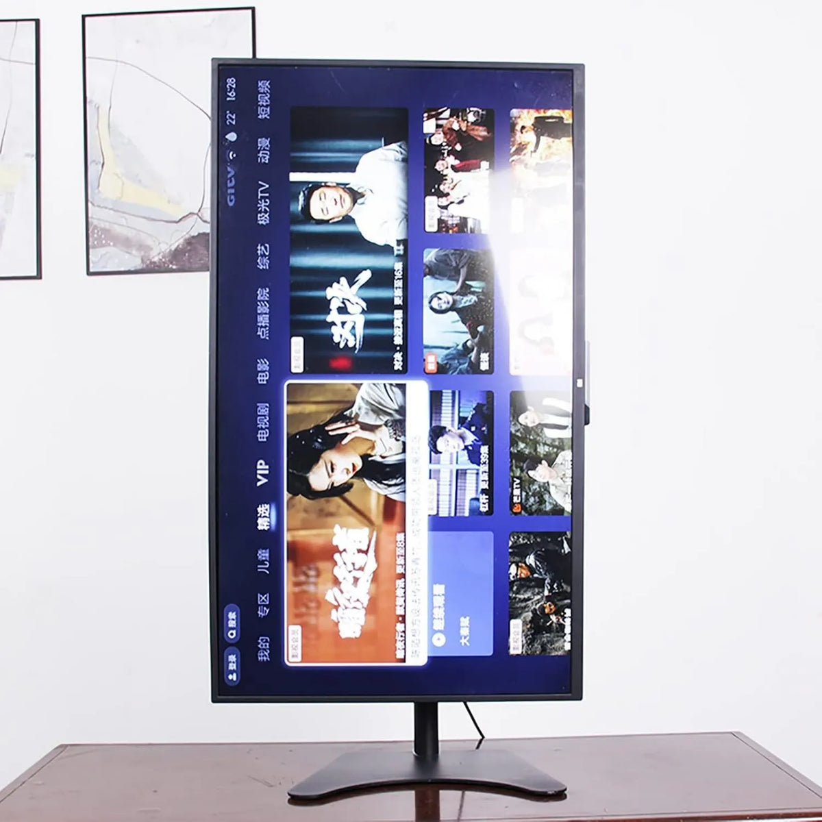 BHGFYXBS, Monitor, 40 cali, 10 kg, Pivot i regulowany wysokość, kompatybilny z 32 do 40 Inch Ekran