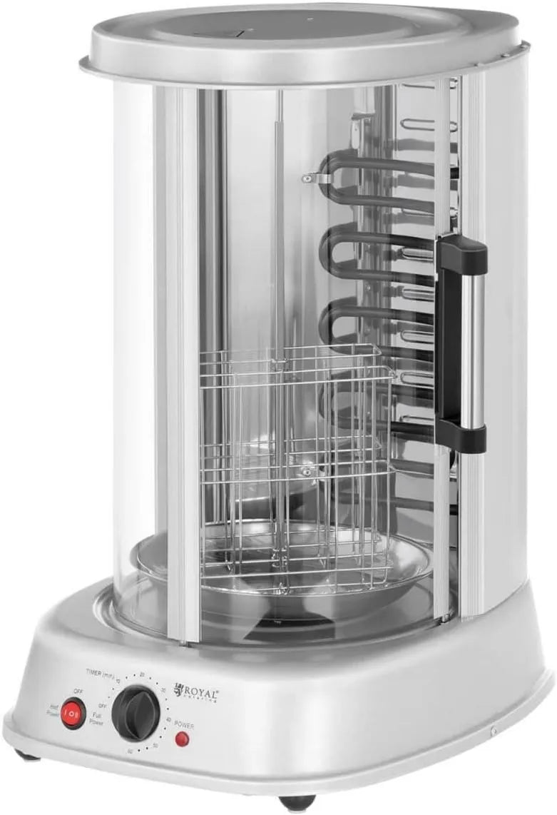 Royal Catering, Pionowe RDGV- 1800 4- in-1, 800 W, pionowy grill, minutnik, catering, max. 160°C, minutnik 60 min RCGV-1800 4-en-1