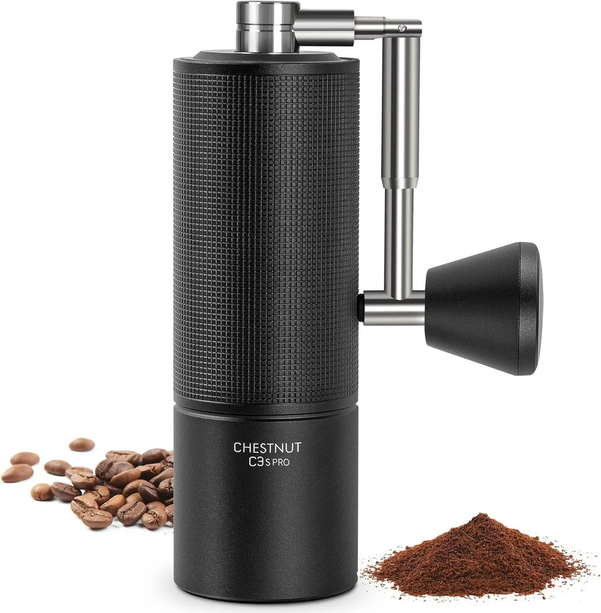 TIMEMORE, C3 młyn, młyn do ziaren kawy, czarny, dla Espresso i prasy francuskiej