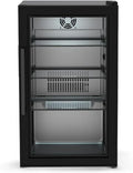 cozze chłodziarka do napojów, Lodówka, 63 l, 3 do 10°C, na zewnątrz, oświetlenie LED, chłodzenie sprężarką 3- 10°C, 3 półki szklane, wyświetlacz cyfrowy, gniazdo