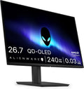 Alienware monitor komputerowy, Monitor AW2726DM DCI- P3, 0, 03 ms, 240 Hz, konfiguracja gier, HDR, OLED, HDMI, PC wyświetlacz, HDR10, 3-letnia gwarancja, AMD FreeSync Premium, 99% DCI-P3