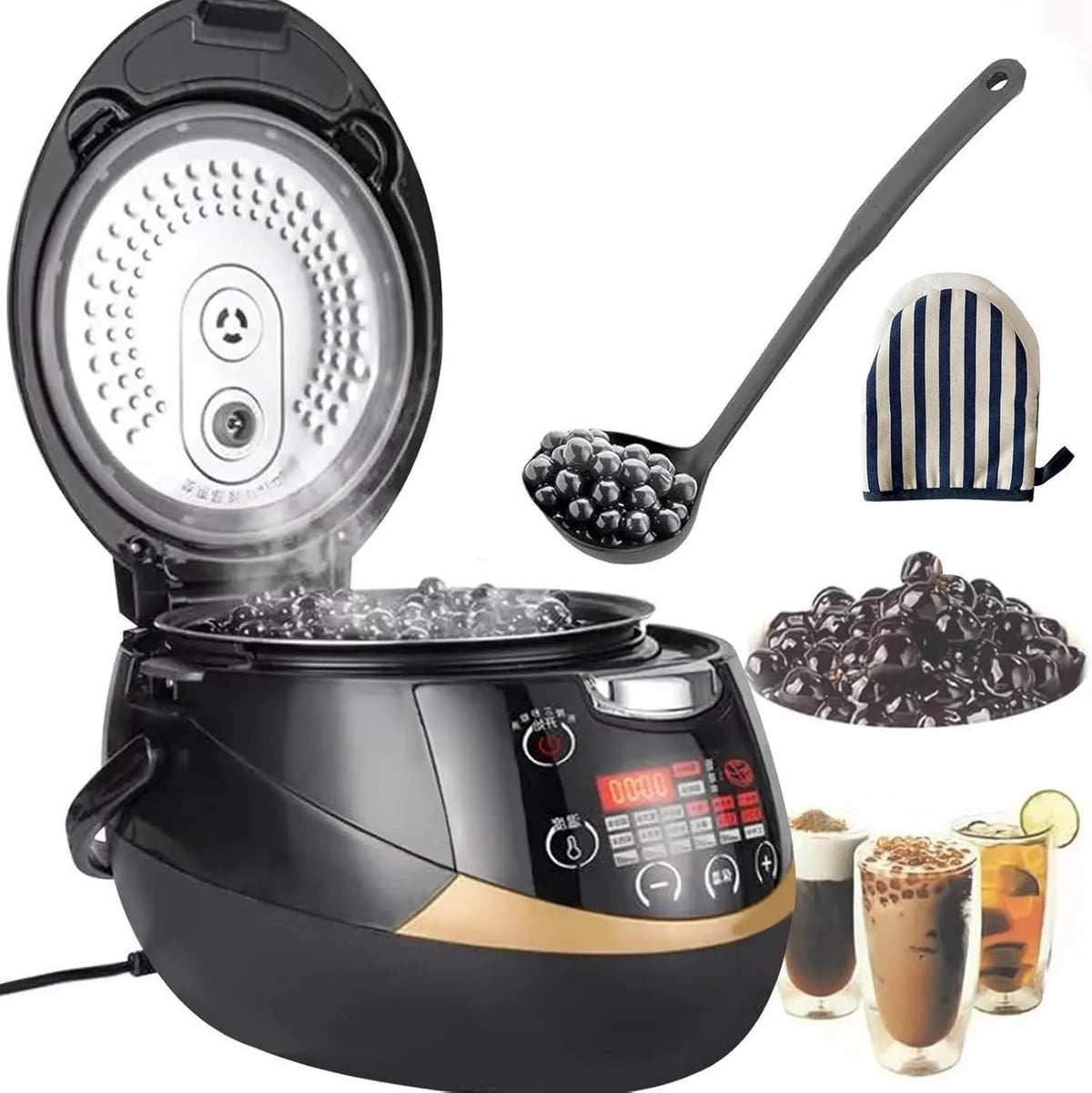 AUTUMFLATGAO, Boba Maker, Kuchenka, 8 l, 1350 W, dotyk, profesjonalny, do Boba Tea