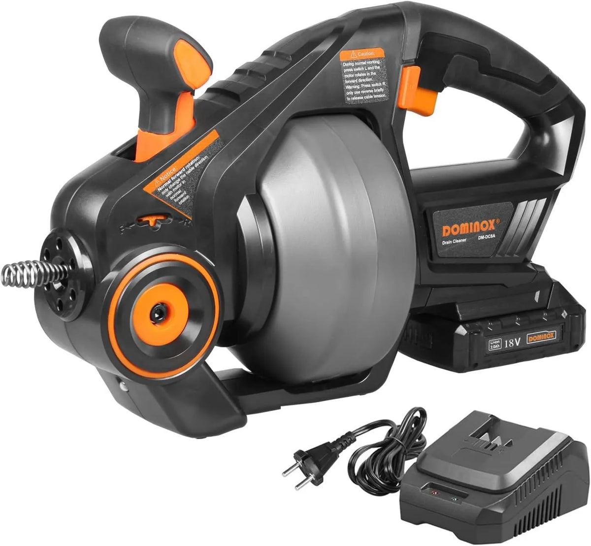 DOMINOX, Bateria 19- 51 mm, 18 V, 7, 6 m, 51 mm, bezprzewodowa, do rur 19- 51 mm 19-51 mm