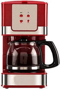 IUBGFTO, płyta grzewcza, 550 W, czerwona, 600 ml programowalna ekspres do kawy z funkcją antykroplówki
