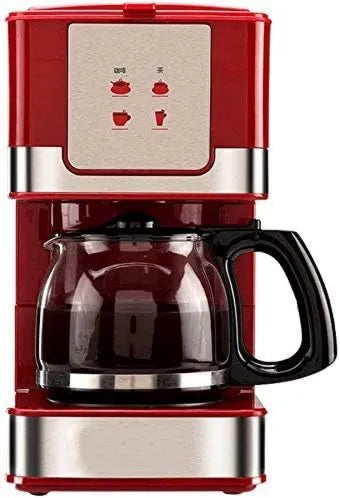 IUBGFTO, płyta grzewcza, 550 W, czerwona, 600 ml programowalna ekspres do kawy z funkcją antykroplówki