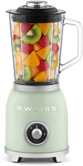 SWEISS, Mikser, 1, 5 l, 1000 W, MXV7, stal nierdzewna, zieleń, 2 prędkości i puls, pojemność 1