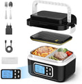 Jradse, Grzejnik elektryczny, półtorej l, wyświetlacz LCD, stal nierdzewna, Inteligentna skrzynka na lunch Ogrzewanie z wyświetlaczem LCD