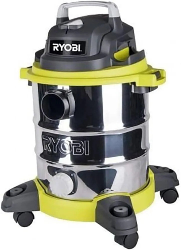RVC-1220I-G odkurzacz, 1200W, 1,8 m, 1250 W, Ryobi Odkurzacz na Mokro i na Sucho, Moc Silnika 1200W, 20-Litrowy Zbiornik ze Stali Nierdzewnej