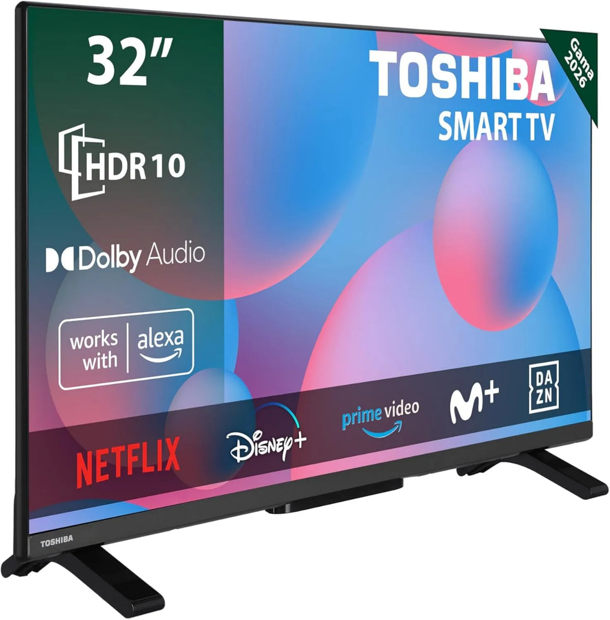 Toshiba telewizor, 32WV2563DG Smart TV, 32 cale, 1366 × 768, TV, WiFi, aplikacja, 1366x768 HD roztwór, 80 cm, z roztworem HD