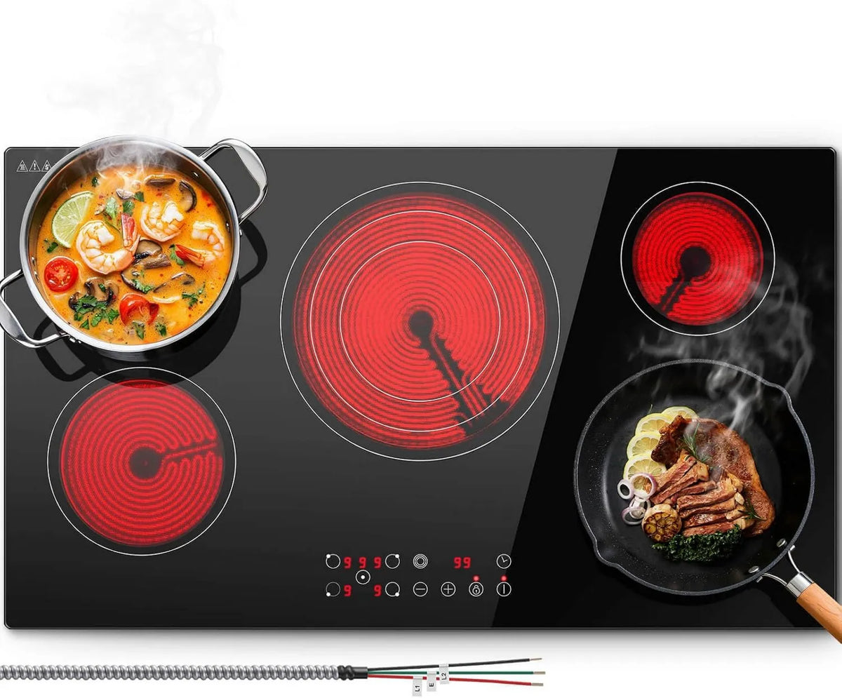 SNDOAS płyta grzewcza, Stół 91, 4 cm, 9000 W, 240 V, dotyk, 9 poziomów, do licznika kuchni 91