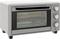 HOMCOM mini piekarnik, Elektryczny piec do pizzy, 21 l, 1400 W, 100 do 230°C, licznik czasu, grill, kompaktowy, srebrny, Mini Cztery 21 l 1400 W 100- 230°C Zegar 60 min Okno