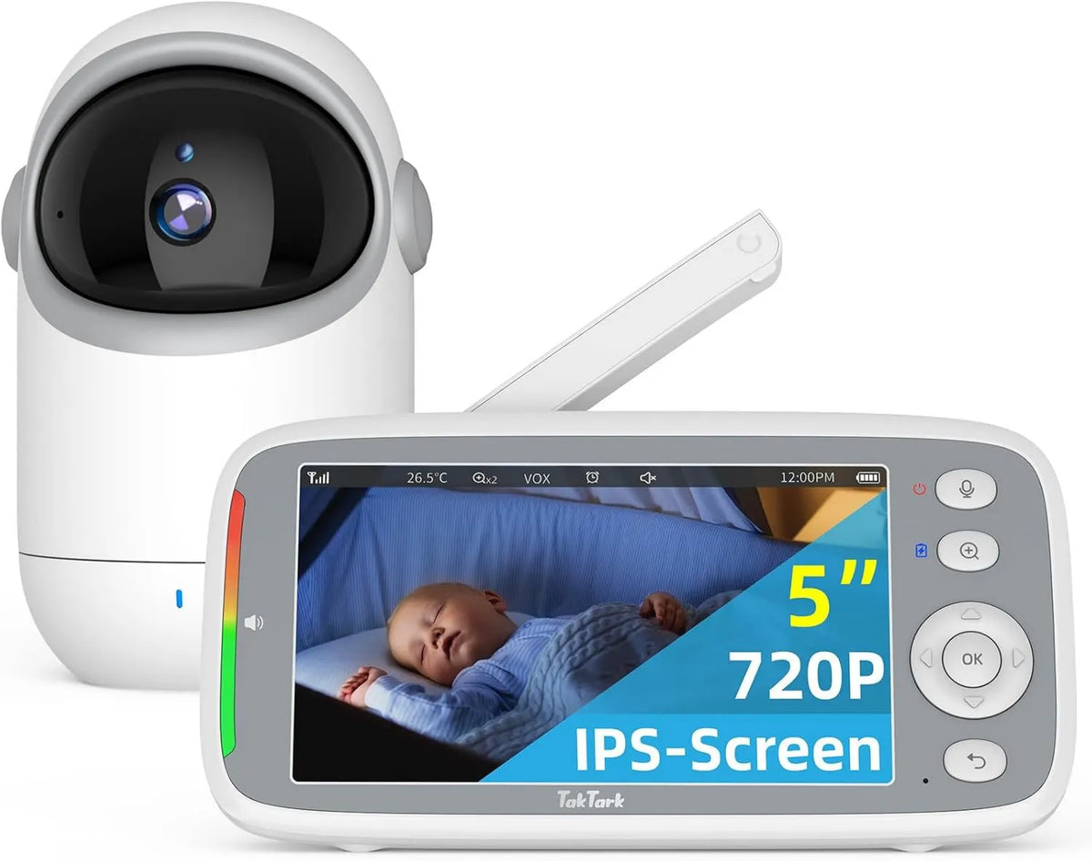 TakTark, Monitor 720P 3050 mAh, płyta IPS, 2 strefy temperatur, VOX