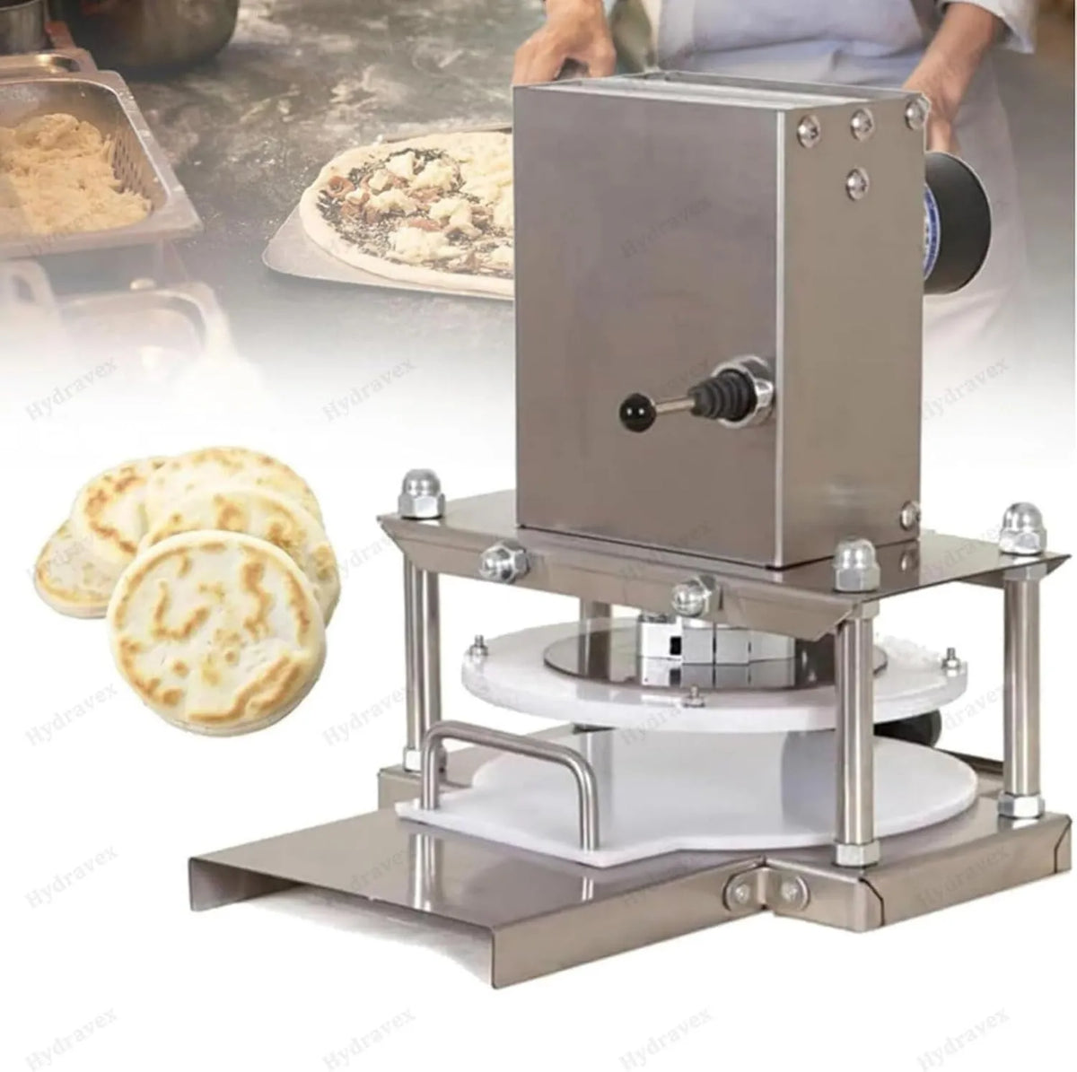 Hydravex, cm / 25 cm / 30 Pizza maszyna, prasa, 22 cm, 30 cm, profesjonalny, do pizzy pasta cm/25 cm/30