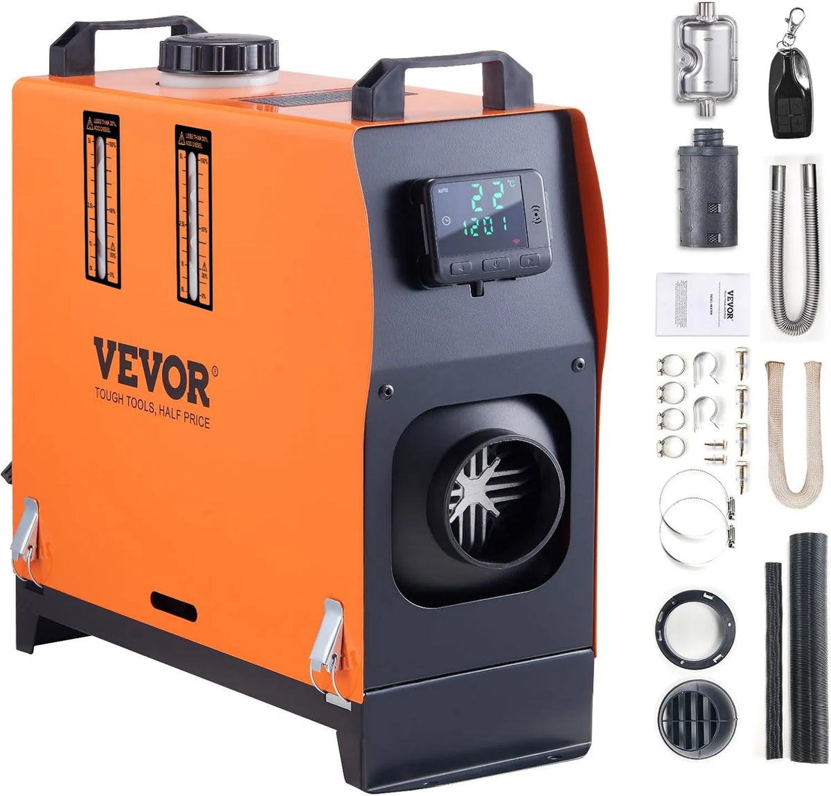 VEVOR, V 5 grzejnik elektryczny, 5 l, 8-36°C, 12 V, przenośny, duży zbiornik, wyświetlacz LCD, 0, 62 l