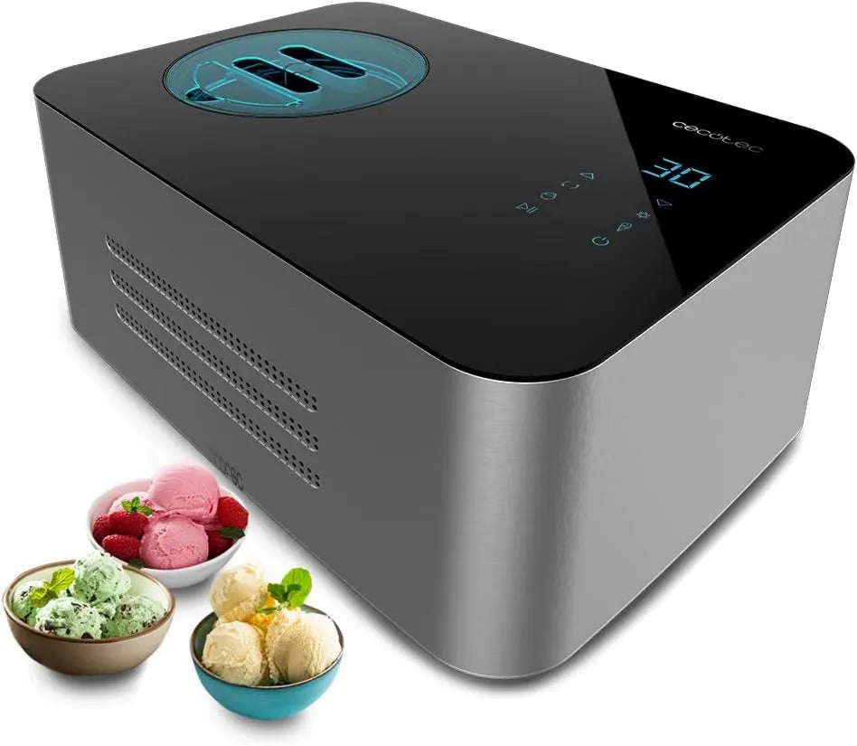 Cecotec kostkarka do lodu, 1,5 l, 150 W, sterowanie dotykowe, Maszyna do lodów z kompresorem 1,5 l Gelacy 1500 Touch. 150 W, ekran dotykowy