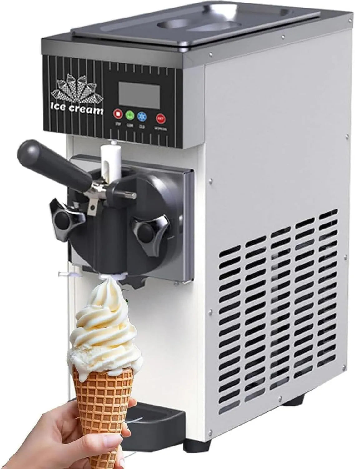 LJCSSD kostkarka do lodu, Maszyna, 5 kg, LCD ekran, biały, do pojedynczych białych perfum