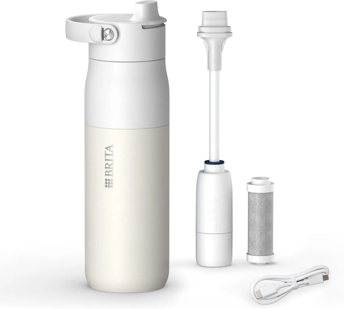 BRITA, filtr, 680 ml, nakładka, stal nierdzewna, LARQ