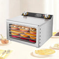 Wentylator, 800 W, 28,7 cm, 2,5 cm, timer, Suszarka Do żywności 6-18 Warstw, Ze Stali Nierdzewnej, Z Timerem 1-12 Godzin, Zakres Temperatur 30-90°c
