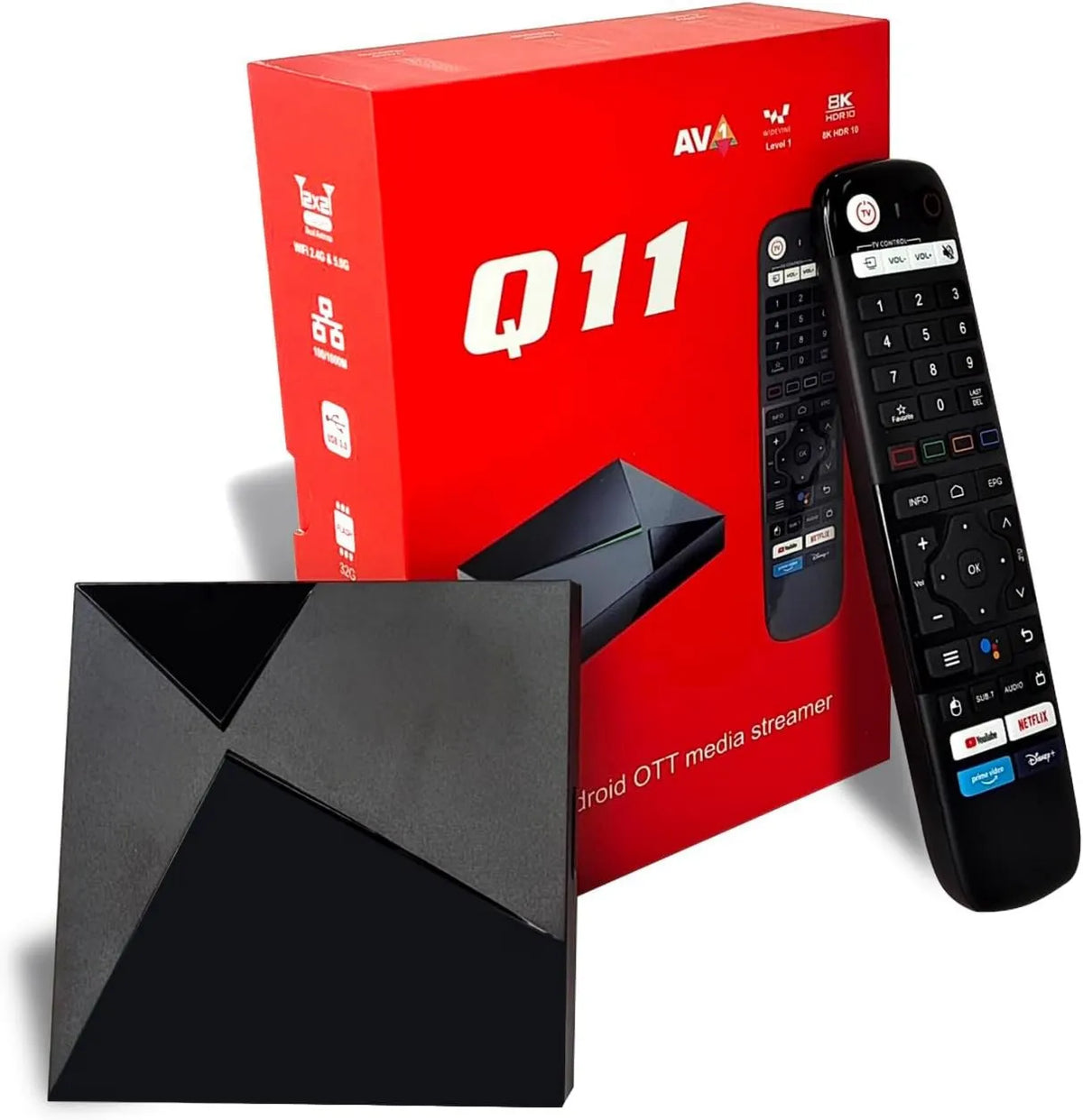 BOXPUT, Smart TV Q11 S905X4, 11 cali, TV, WiFi, Android OS, 4GB RAM 32GB ROM, 4 G, 5 G Podwójne WiFi, Ethernet 1000M, BT4, Q11 TV Box Amologic