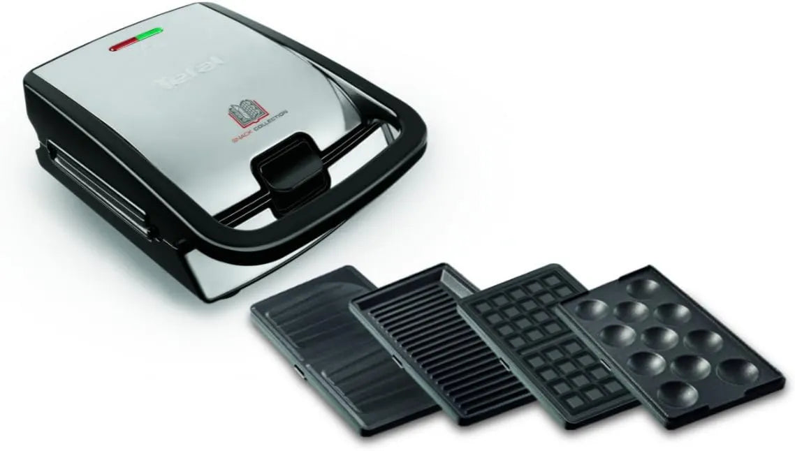 Tefal, Zmywarka do naczyń owych, wyjmowana, prasy Sandwich i Panini, płyty wyjmowane bez-stick, 4 zestawy płyt