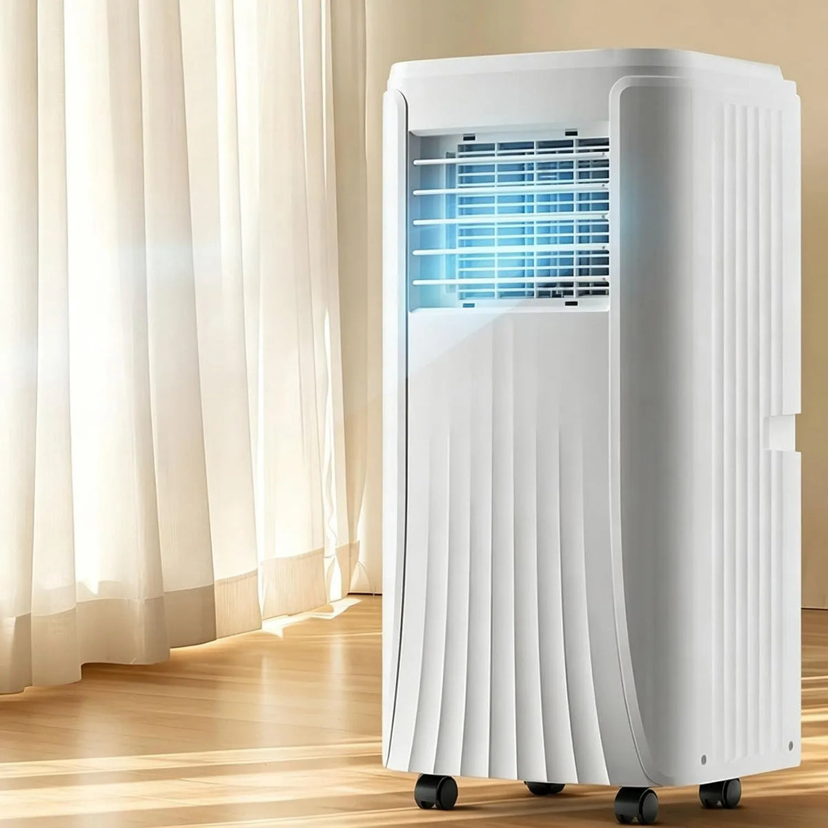 LJCSSD klimatyzator przenośny, Klimatyzator, minutnik, 10.000 BTU / 12 000 BTU, 24- godzinny zestaw do ewakuacji okien i zegara, Wydajny mobilny agregat klimatyzacyjny 9000BTU BTU/12