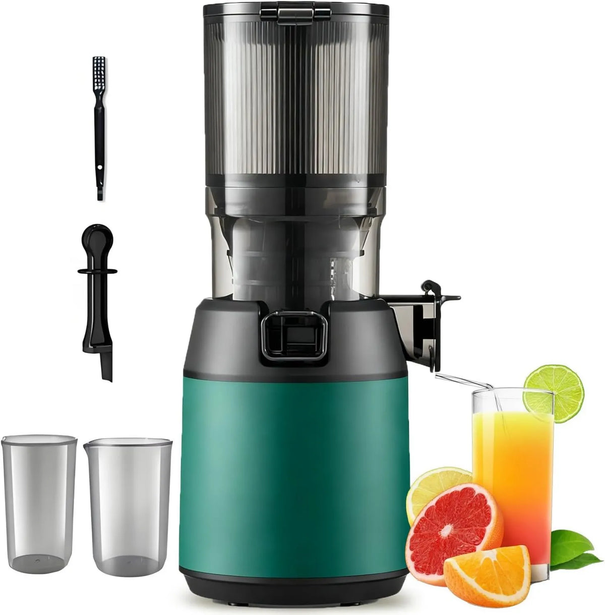 Wyciskarka do soku, 1,8 l, 130 mm, 45 dB, Wyciskarka wolnoobrotowa, 130 mm szeroki otwór do całych owoców i warzyw, ≥98% zawartości soku