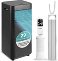 SereneLife klimatyzator przenośny, Klimatyzator, 54 dB, czarny, 3 w 1 z osuszaczem i wentylatorem, 2, 0 kW, dla 28 m²