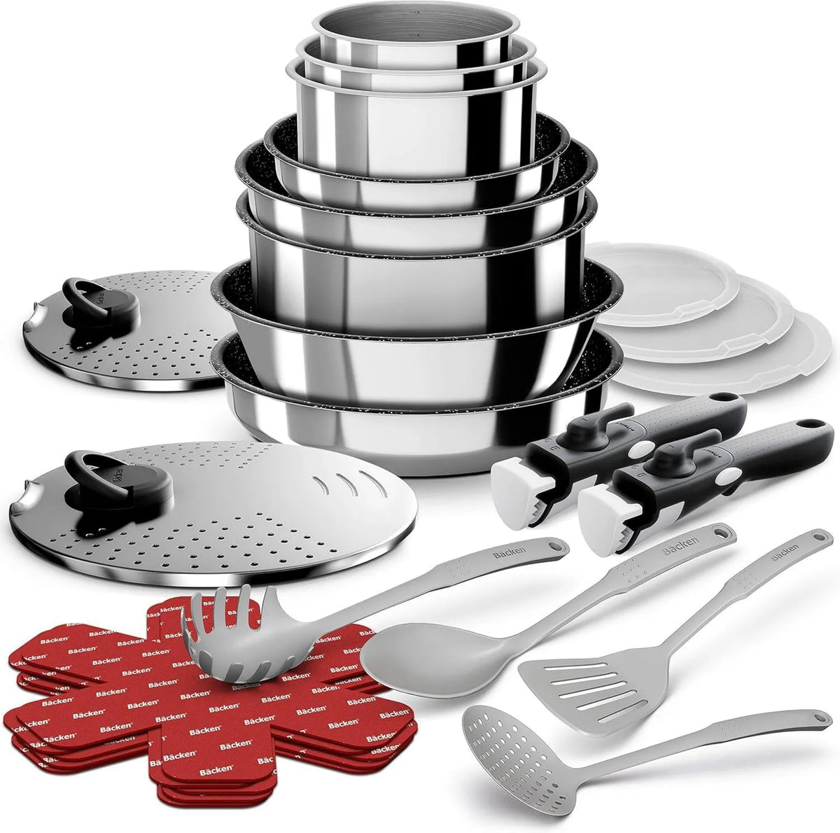 Backen, Zmywarka, zdejmowana, stal nierdzewna, bateria kuchenna 199924 szt