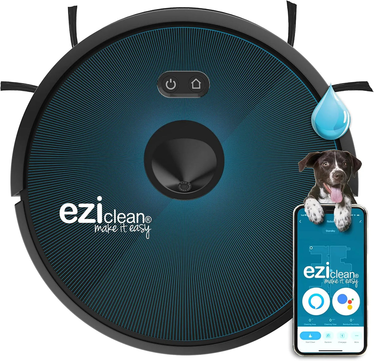 EZICLEAN robot sprzątający, x650 robot próżniowy, robot odkurzacz, ® Aqua podłączyć odkurzacz